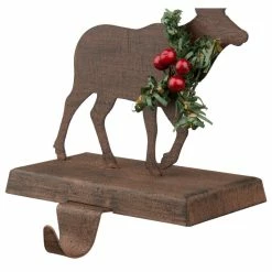 New ❤️ Glitzhome Set Of 2 Wooden/Metal Reindeer Stocking Holder 💯 -christmas decorations Sales e551af1c0da9761f 0943 w800 h800 b1 p0