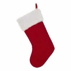 Brand new ✨ Glitzhome 20''L Knitted Stocking WithFaux Fur Cuff, Set Of 2 🌟 -christmas decorations Sales e6e1152e0f69854e 0475 w800 h800 b1 p0