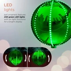 New π Alpine Corporation 13"H Indoor Hanging π Christmas Ball Decoration With Chasing LED Lights, Green π 15 New π Alpine Corporation 13"H Indoor Hanging π Christmas Ball Decoration With Chasing LED Lights, Green π -christmas decorations Sales e771e7a103694b0c 6477 w800 h800 b0 p0