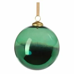 Outlet ๐ฅฐ Zodax 6" Ombre Luster Glass Ball Ornaments, Set Of 2, Green ๐ฏ