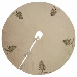 Cheapest 🔥 Fennco Styles Sapin De Noel Hand Beaded Jute Holiday 🎄 Christmas Tree 👗 Skirt, Gold 🎁