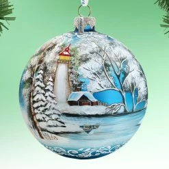 Wholesale 💯 G. DeBrekht Hand Painted Scenic Glass Ornament Winter Lighthouse, Limited Edition ⭐ -christmas decorations Sales f651a6c80eb1b4da 5774 w800 h800 b0 p0