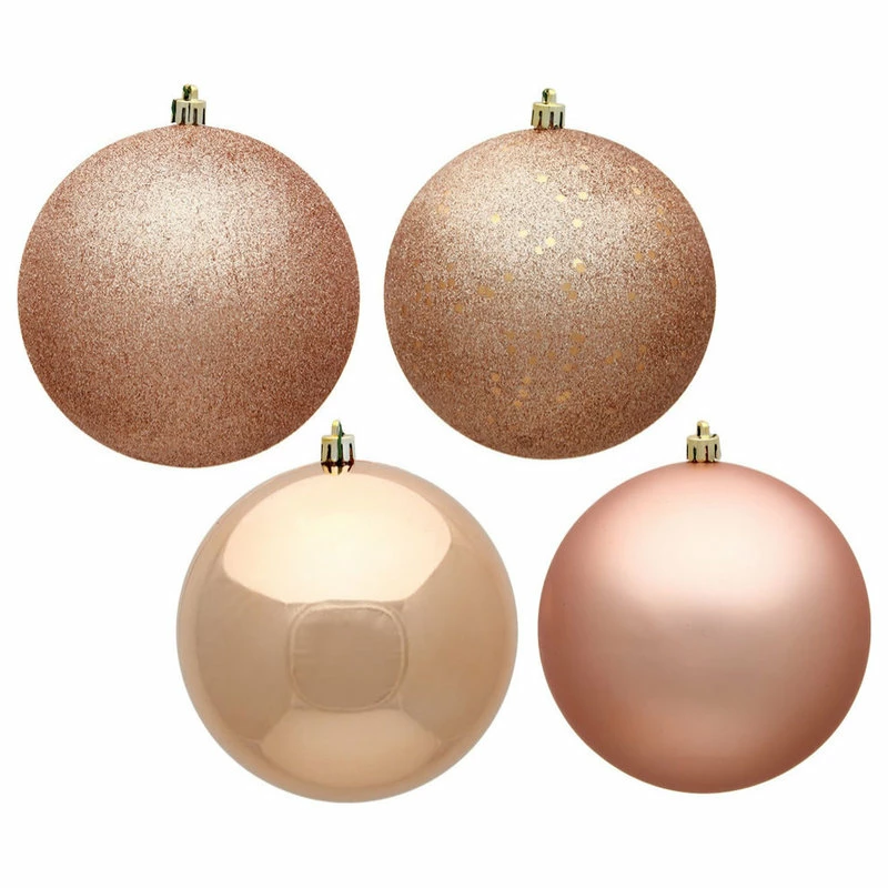 Wholesale ๐คฉ Vickerman Company Vickerman 4" 4 Finish Ornament Assorted 12/Box, Rose Gold ๐ 1 Wholesale ๐คฉ Vickerman Company Vickerman 4" 4 Finish Ornament Assorted 12/Box, Rose Gold ๐