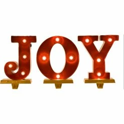 Best Sale 🔔 Glitzhome 8.46"H Stocking Holder Set "JOY" ✔️