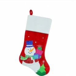 Wholesale ⭐ Northlight Seasonal 20.5" Embroidered Snowman With Glitter Presents 🎄 Christmas Stocking 😉