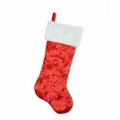 Best reviews of 😀 Northlight Seasonal 20.5" Red Sequin Snowflake ❄ Christmas Stocking With White Faux Fur Cuff 🤩