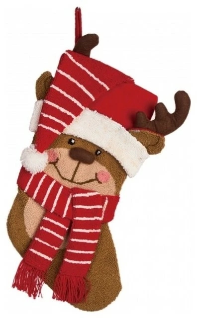 Promo ๐ Glitzhome 19"L Hooked Stocking, 3D Reindeer ๐ฏ 1 Promo ๐ Glitzhome 19"L Hooked Stocking, 3D Reindeer ๐ฏ