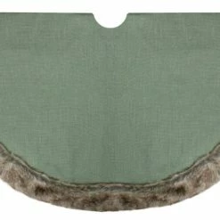 Best Pirce 🎉 Northlight Seasonal 48" Green 🎅 Christmas Tree 👗 Skirt With Faux Fur Trim 😉