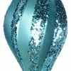 Hot Sale 🥰 Vickerman Company Vickerman M132612 12'' Turquoise Glitter Swirl Drop 🎄 Christmas Ornament 🥰