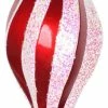 Deals 💯 Vickerman Company Vickerman M132673 12'' Red And White Glitter Swirl Drop 🎄 Christmas Ornament 😀