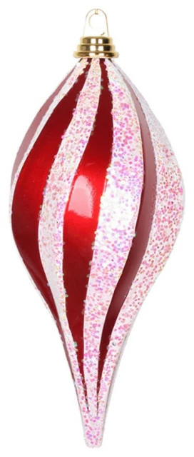 Deals ๐ฏ Vickerman Company Vickerman M132673 12'' Red And White Glitter Swirl Drop ๐ Christmas Ornament ๐ 1 Deals ๐ฏ Vickerman Company Vickerman M132673 12'' Red And White Glitter Swirl Drop ๐ Christmas Ornament ๐