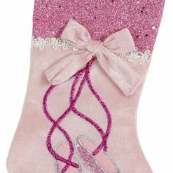 Budget 👍 Northlight Seasonal 13" Metallic Embroidered Ballerina 👟 Shoes ❄ Christmas Stocking With Glitter Cuff An 🔔