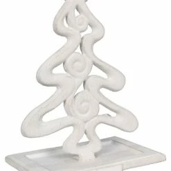 New 🔔 Young's White Filigree Tree With Star Stocking Holder Hanger Metal 😀