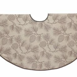 New 💯 Kurt S. Adler, Inc. Kurt Adler Rustic Pinecone Design Chenille Jacquard 54 Inches Holiday TreeSkirt 👏
