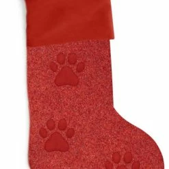 New 👏 Sparkles Home Luminous Paw Print Rhinestone Stocking ⌛