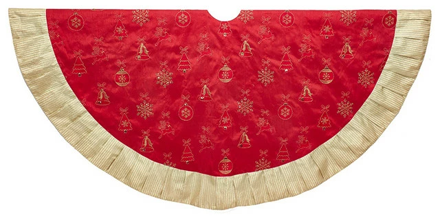Cheap โ๏ธ Kurt S. Adler, Inc. 60" Red And Gold Ornament Tree ๐ Skirt ๐ 1 Cheap โ๏ธ Kurt S. Adler, Inc. 60" Red And Gold Ornament Tree ๐ Skirt ๐