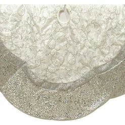 Best Sale ⌛ Kurt S. Adler, Inc. 60" Silver Treeskirt 🛒