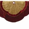 Budget 🔥 Kurt S. Adler, Inc. 72" Red And Gold Criss-Cross Scallop Treeskirt 🥰