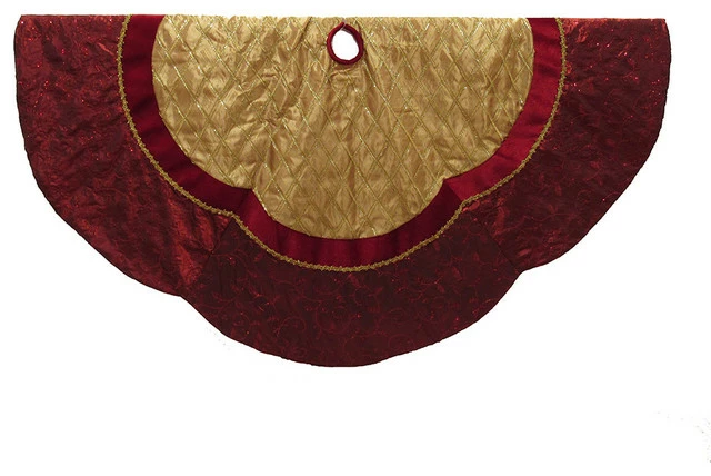 Budget ๐ฅ Kurt S. Adler, Inc. 72" Red And Gold Criss-Cross Scallop Treeskirt ๐ฅฐ 1 Budget ๐ฅ Kurt S. Adler, Inc. 72" Red And Gold Criss-Cross Scallop Treeskirt ๐ฅฐ