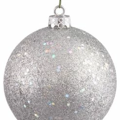 Brand new 🥰 Vickerman Company Vickerman 4" Sequin Ball Drilled, Set Of 6, Silver ⌛