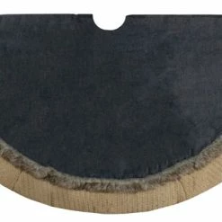 Cheap 🔥 Northlight Seasonal 48" Rustic Burlap And Chambray ❄ Christmas Tree 👗 Skirt ⌛