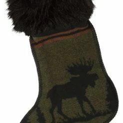 New ⌛ Wooded River Inc Moose 1 🎁 Christmas Stocking Sock ✨