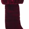 Outlet 🛒 Vickerman Company 8x19" Plush Wine Velvet Stocking 💯