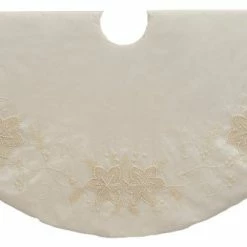 Brand new 😉 Kurt S. Adler, Inc Kurt Adler 54" Ivory With Pearl Beads Tree 👗 Skirt 💯