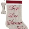 Best deal ✨ C & F Home 🦮 Dogs Love Santa Too Embroidered Linen Look 20 Inch 🎄 Christmas Holiday Stocking 🎁