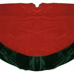 Promo 🧨 Northlight Seasonal 60" Traditional Red And Green Velveteen 🎅 Christmas Tree 👗 Skirt ❤️