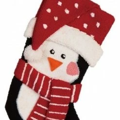 Outlet ✨ Glitzhome 19"L Hooked Stocking, 3D Penguin 💯