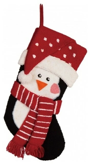 Outlet โจ Glitzhome 19"L Hooked Stocking, 3D Penguin ๐ฏ 1 Outlet โจ Glitzhome 19"L Hooked Stocking, 3D Penguin ๐ฏ