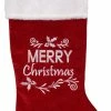 Flash Sale 👏 Northlight Seasonal 20" Red And White "Merry 🔔 Christmas" Velour 🔔 Christmas Stocking 🔔