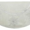 New ⌛ Kurt S. Adler, Inc. 54" Ivory Treeskirt With Crystal Lace Snowflakes 🛒