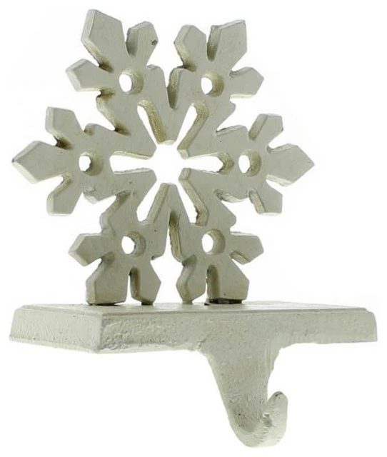 Outlet ❤️ Homart Snowflake Stocking Holder, Cast Iron, Antique White, Set Of 2 ✔️ 1 Outlet ❤️ Homart Snowflake Stocking Holder, Cast Iron, Antique White, Set Of 2 ✔️