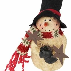 Top 10 🌟 CRAFT OUTLET 5.5"H Rustic Star Papier Mache Snowman 🎁