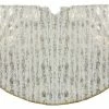 Best Sale 🎁 Northlight Seasonal 48" White And Gold Wood Grain Pattern 🎄 Christmas Tree 👗 Skirt 🔔