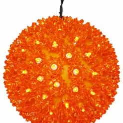 Promo ⌛ Vickerman Company 6" Starlight Sphere 🎅 Christmas Ornament, Orange Wide Angle LED Lights 🥰