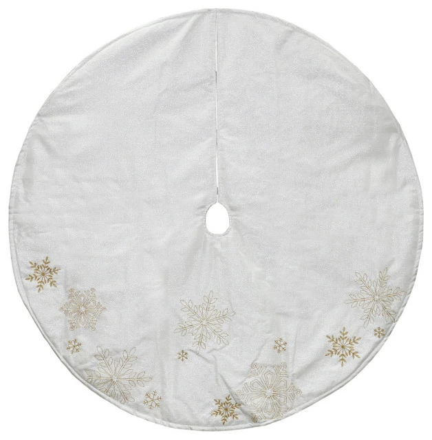 Best Pirce ๐คฉ Northlight Seasonal 48" Gold And White Snowflake Embroidered ๐ Christmas Tree ๐ Skirt ๐คฉ 1 Best Pirce ๐คฉ Northlight Seasonal 48" Gold And White Snowflake Embroidered ๐ Christmas Tree ๐ Skirt ๐คฉ