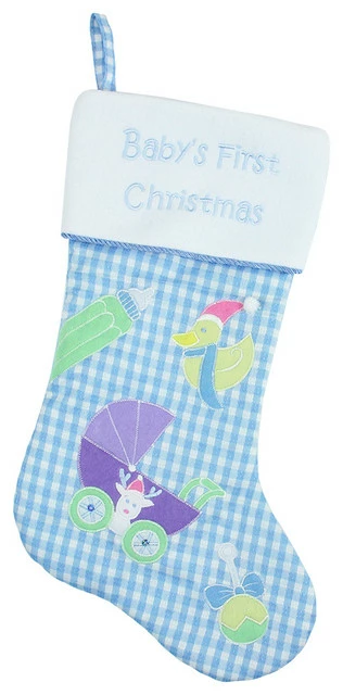 Top 10 ๐ Northlight Seasonal 18.5" Blue And White Checked "Baby's First ๐ Christmas" Embroidered Stocking With ๐ 1 Top 10 ๐ Northlight Seasonal 18.5" Blue And White Checked "Baby's First ๐ Christmas" Embroidered Stocking With ๐